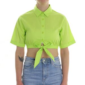 CAMICIA CROP VERDE
